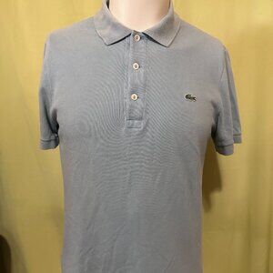 Lacoste Slim Fit Men's Light Teal Green 3 Button Polo Shirt Size 3